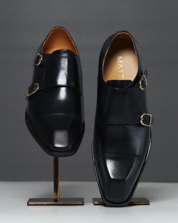 Monaco Monk Strap</br></br><i>Midnight Black</i>