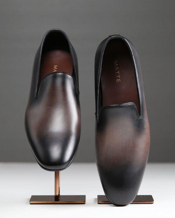 Moccasins de Morocco</br></br><i>Charcoal Brown</i>